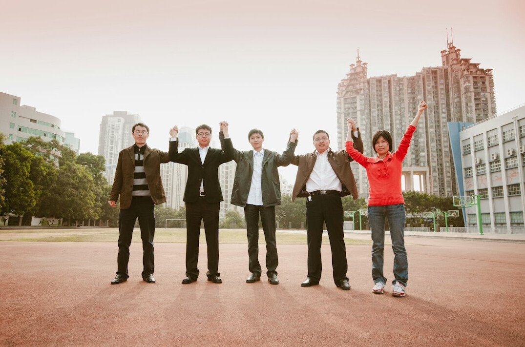 person celebrating success